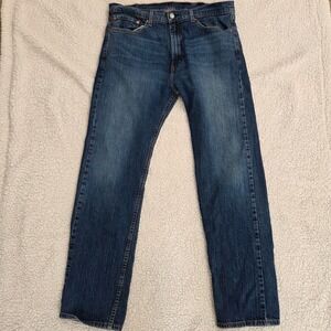 Levi's 505 Regular Fit Jeans Mens W38 L32 Medium Wash‎ Denim Blue